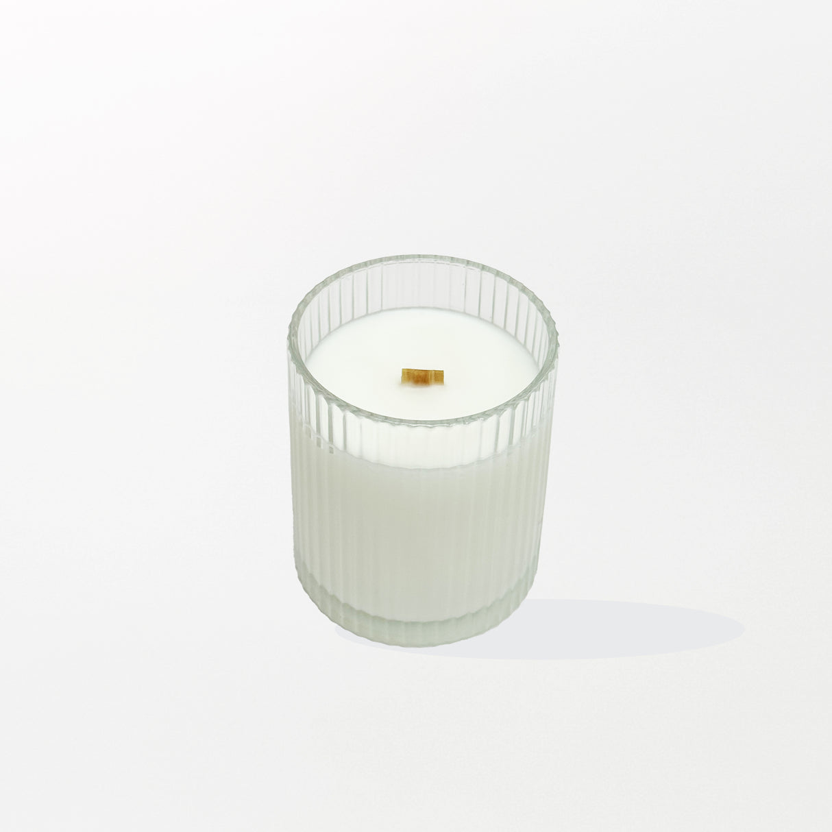 Ribbed Glass Candle