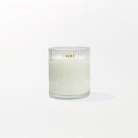 Ribbed Glass Candle