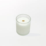 Ribbed Glass Candle