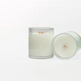 Ribbed Glass Candle