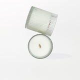 Ribbed Glass Candle