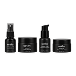 Mini Bar Trial Set: Tetra Oleum Cleansing Oil, Exfolis Body Scrub, Signal Synq Serum, Everlume Whole Body Balm