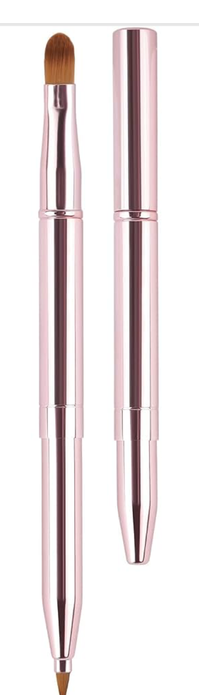 Retractable lip brush in light pink