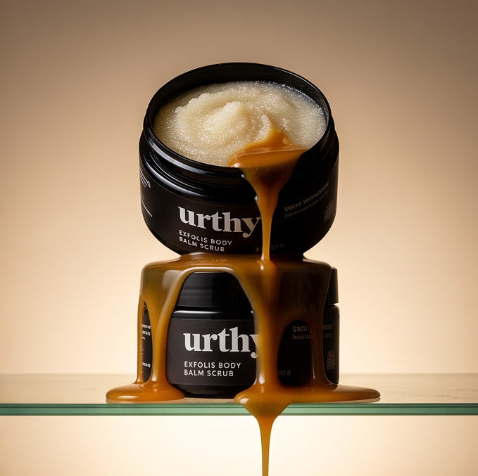 Holiday Exfolis Body Balm Scrub — Salted Caramel — by Urthy